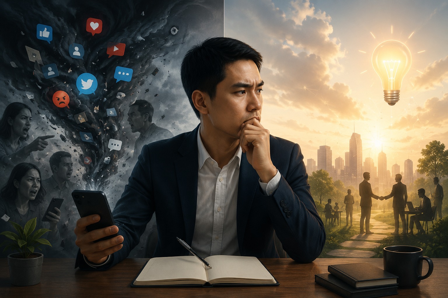 Ketua Umum HIPNUSA mengajak pengusaha Indonesia menghindari pola pikir mental ngeblog dengan membangun cara berpikir kritis, objektif, dan bijaksana dalam mengambil keputusan.