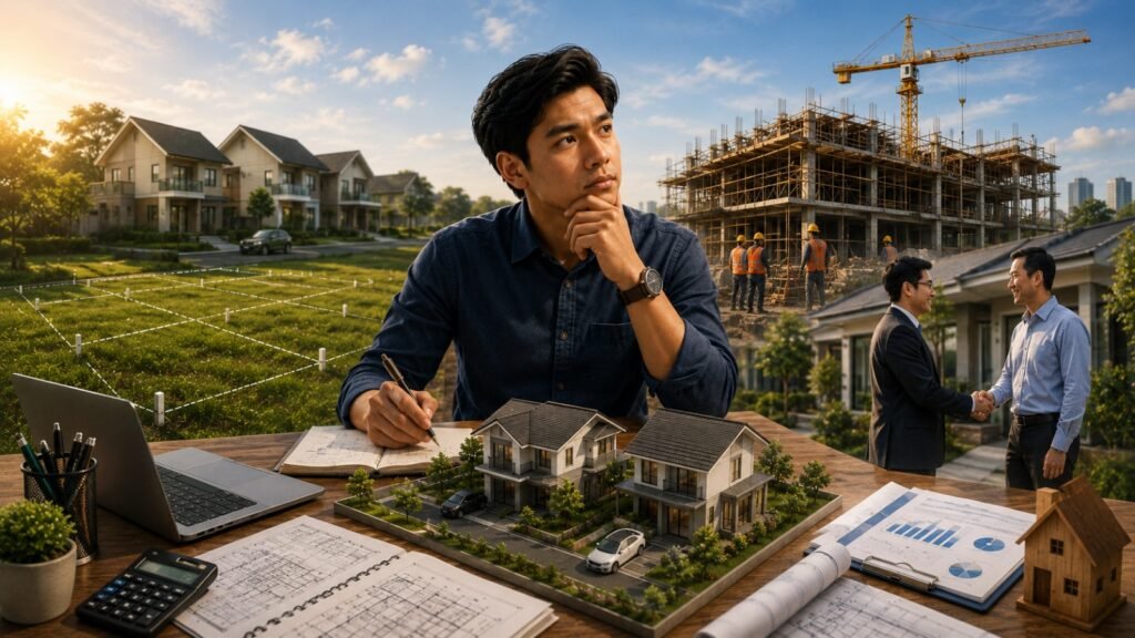 Developer properti pemula belajar menghitung modal dan kelayakan proyek rumah