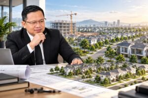 Developer properti menganalisis proyek perumahan dengan modal dan perencanaan yang matang